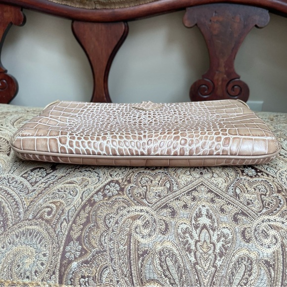 Longchamp Small Alligator Croc Embossed Chain Link Strap Roseau Shoulder Bag - Picture 14 of 16